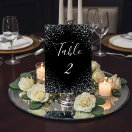 Luxury Glitters and Sparkles Wedding Table Number Bordsnummer