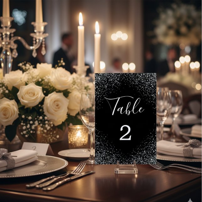 Luxury Glitters and Sparkles Wedding Table Number Bordsnummer (Skapare uppladdad)