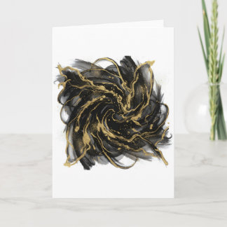 Luxury Gold and Black Abstract Marble  Kort