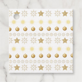 Luxury Gold and White Luxury Festive Gåvor Etiketter
