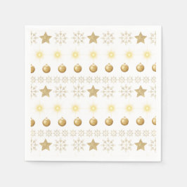 Luxury Gold and White Luxury Festive Pappersservett