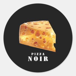 Luxury Gold Cheese Design Pizza Shop Runt Klistermärke
