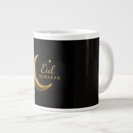Luxury Gold Crescent Eid Mubarak Mug – Modern Isla Jumbo Mugg