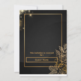 Luxury Gold Editable Modern Wedding Invitation Inbjudningar
