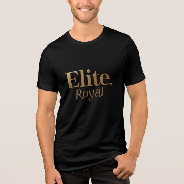 "Luxury Gold Foil Embossed T-Shirt – Elegant Metal (Framsida)