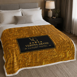 Luxury Gold Foil Five Star Hotel Branding Elegant Fleecefilt