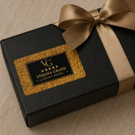 Luxury Gold Foil Five Star Hotel Branding Elegant Fraktsedel