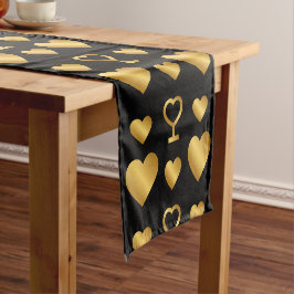 Luxury Gold Foil Hearts on Black 