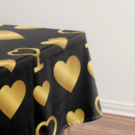 Luxury Gold Foil Hearts on Black 