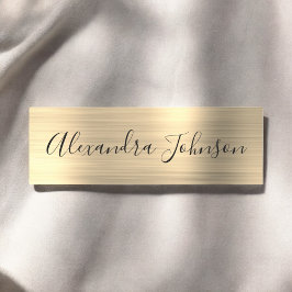 Luxury Gold Foil Modern Professionell Namnbricka