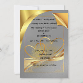 Luxury Gold Foil Style Wedding Invitation | Modern Inbjudningar