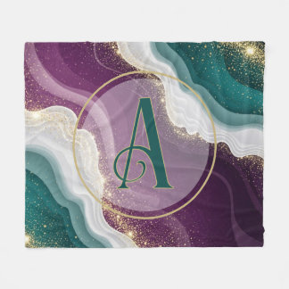 Luxury Gold Glitter Marble Pattern Fleecefilt