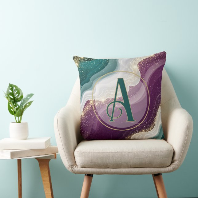 Luxury Gold Glitter Marble Pattern Kudde (Stol)