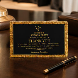 Luxury Gold Hotel Elegant 5-Star Hospitality Adressetikett