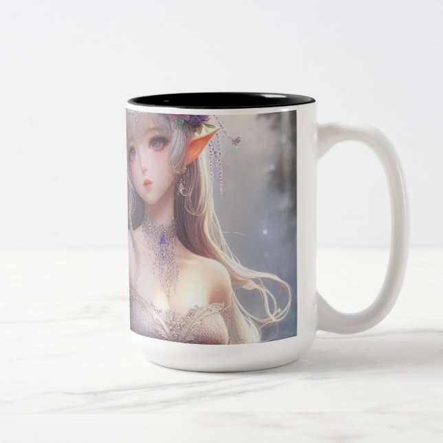 Luxury Gold Ornament Royal Style Coffee Mug Två-Tonad Mugg (Höger)