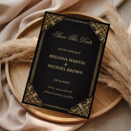 Luxury Gold Ornate Elegant Spara Datumet