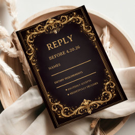 Luxury Gold Ornate Sparkle OSA Kort