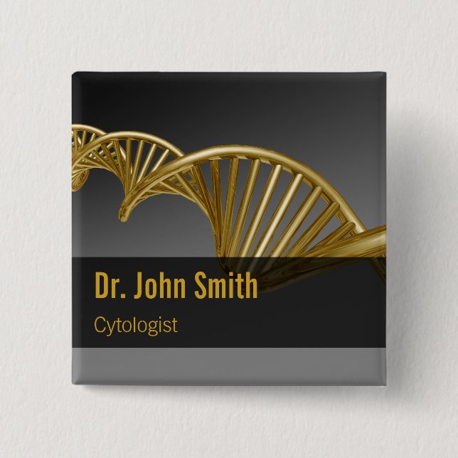 Luxury Gold Professional Medical DNA Strand Knapp (Framsida)