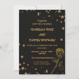 Luxury Gold Save the Date Wedding Card Inbjudningar