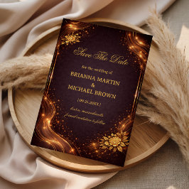 Luxury Gold Sparkle Wave Spara Datumet