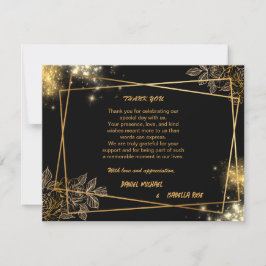 Luxury Gold THANK YOU Wedding Card