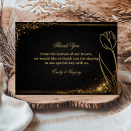 Luxury Gold Tulip Sparkle Tack Kort