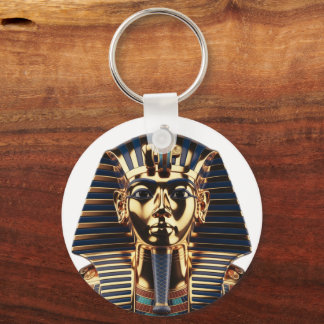 Luxury Golden Egyptian Mask Artwork Nyckelring