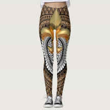 Luxury Golden Fleur-de-Lis Mandala Black Mönster