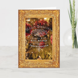 Luxury Golden jul - gratulationskort Helgkort