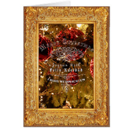Luxury Golden jul - Notecard OBS Kort