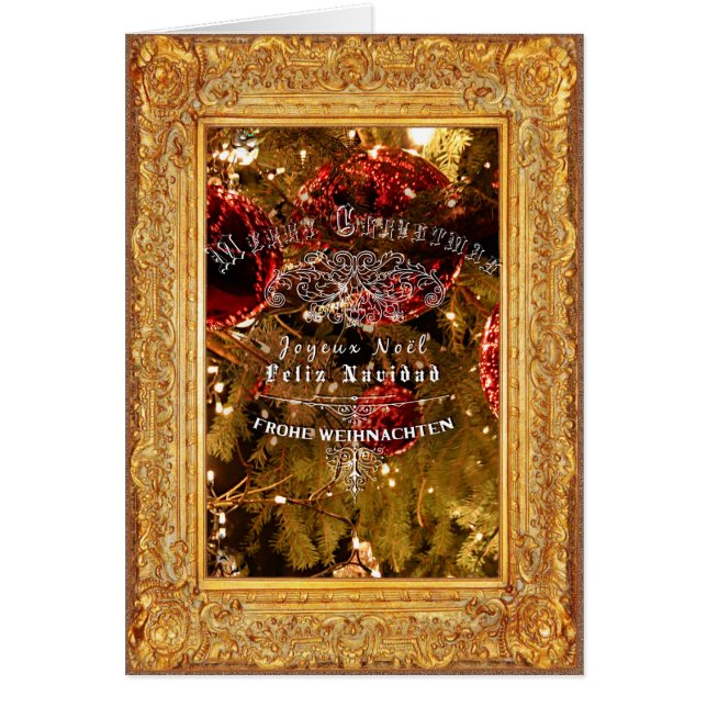 Luxury Golden jul - Notecard OBS Kort (Framsidan)