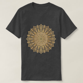 Luxury Golden Mandala Symbol T-Shirt. T Shirt