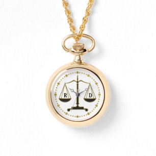 Luxury Golden Scales of Justice   Initialer-gåvor Armbandsur