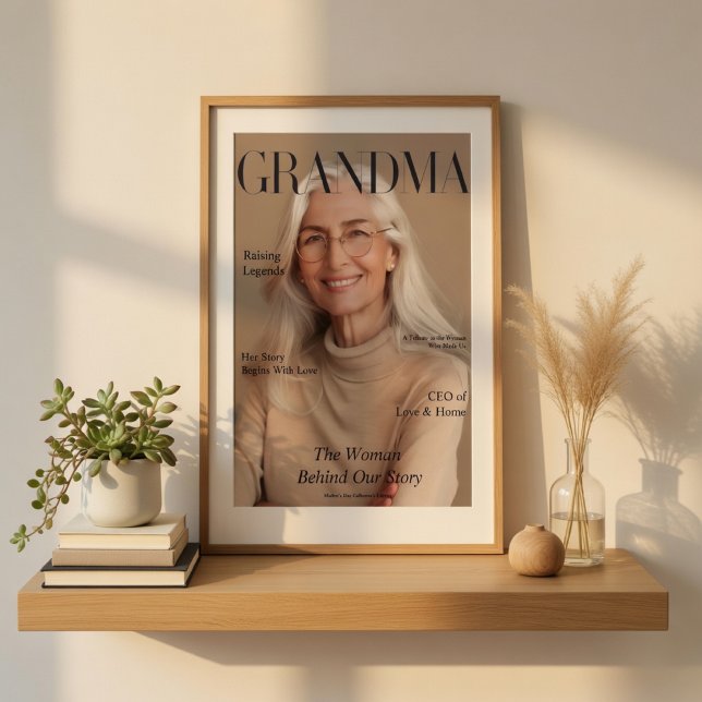 Luxury Grandma Magazine Cover Photo Gift Poster (Skapare uppladdad)