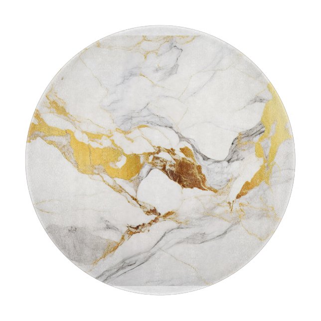 Luxury Grått och Guld Struktur White Marble (Framsidan)