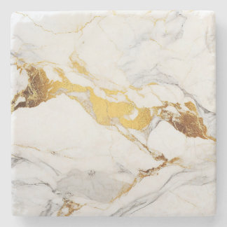 Luxury Grått och Guld Struktur White Marble Stenunderlägg