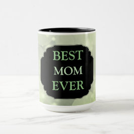 Luxury Grönt Sparkly "Best Mamma någonsin"-design Mugg