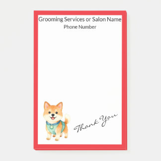 Luxury Grooming Pet Personalized Trendy Collection Post-it Block