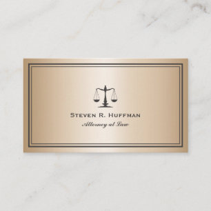 Luxury Guld Attorney Justice  Professionell Visitkort