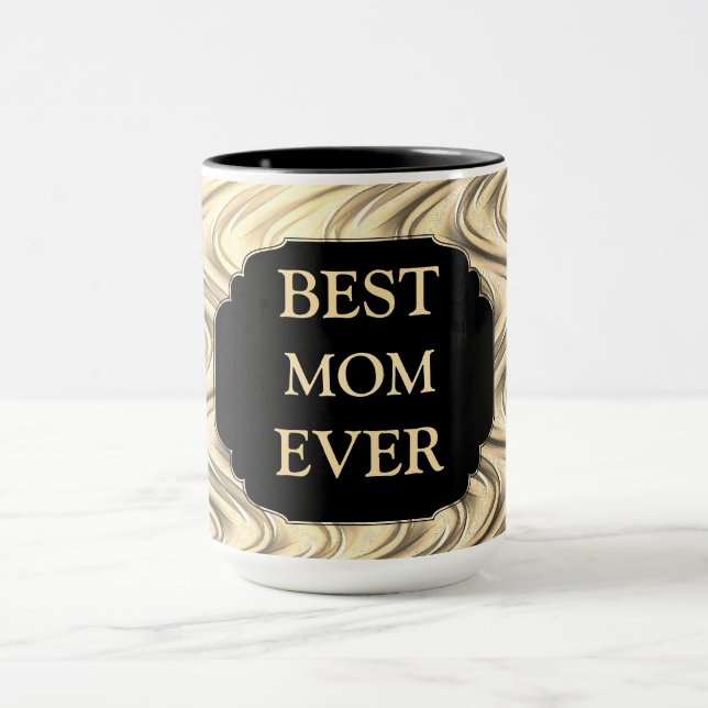 Luxury Guld "Best Mamma någonsin"-design Mugg (Center)