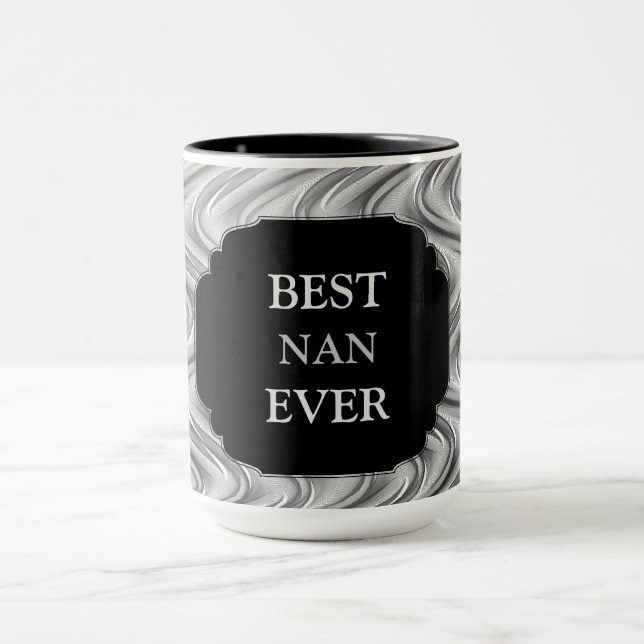 Luxury Guld "Best Nan någonsin"-design Mugg (Center)