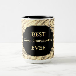 Luxury Guld "Best Underbar Grandmor Now"-design Mugg