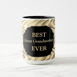 Luxury Guld "Best Underbar Grandmor Now"-design Mugg