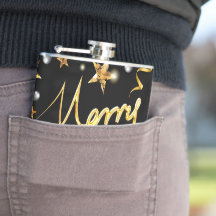 Luxury Guld & Black Stars Metallic Mode Julafton