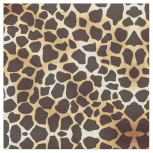 Luxury Guld Brown Giraffe Animal Print Mönster Tyg