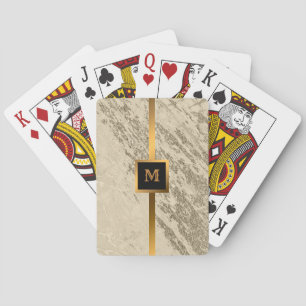 Luxury Guld Champagne Glitter Marble Customize Casinokort