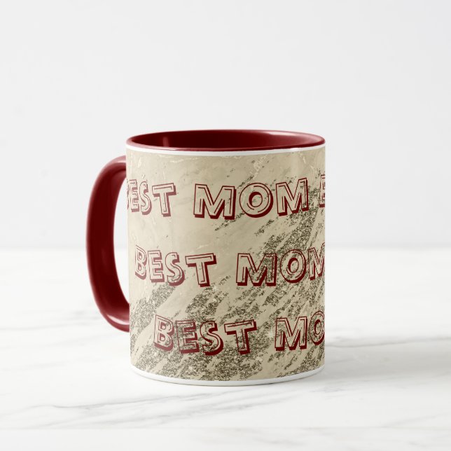 Luxury Guld Champagne Glitter Marble Mugg (Framsida vänster)