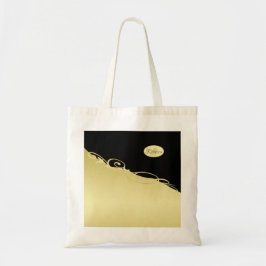 Luxury guld dekorativ på guld & Black, Monogram. Tygkasse