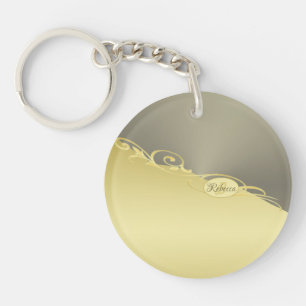 Luxury guld dekorativ på guld & silver, Monogram