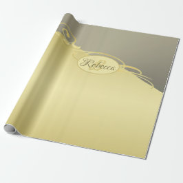Luxury guld dekorativ på guld & silver, Monogram Presentpapper